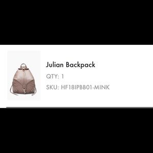 Rebecca Minkoff Julian Backpack Light Mauve